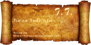 Turza Teónia névjegykártya